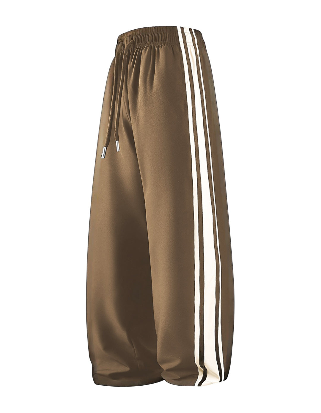 Damen Weite Trackpants mit Tunnelzugbund und seitlichen Kontraststreifen Shop Nory