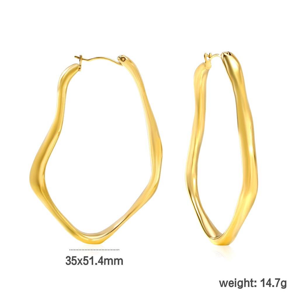 Damen Creolen mit elegantem und modernem Design aus hochwertigem Edelstahl Shop Nory