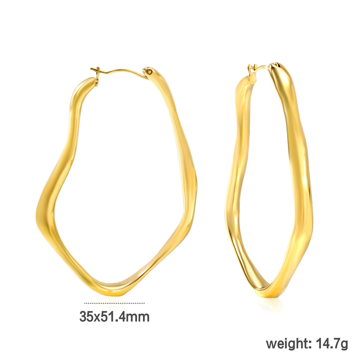 Damen Creolen mit elegantem und modernem Design aus hochwertigem Edelstahl Shop Nory