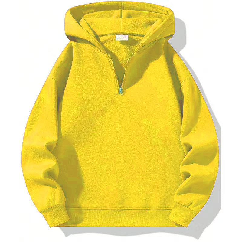Herren sportlicher Kapuzenpullover mit halbem Reißverschluss