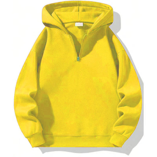 Herren sportlicher Kapuzenpullover mit halbem Reißverschluss