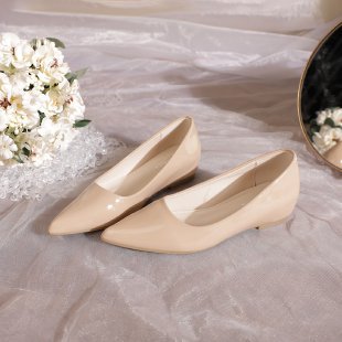Damen elegante Ballerinas mit spitzem Zehenbereich Shopnory