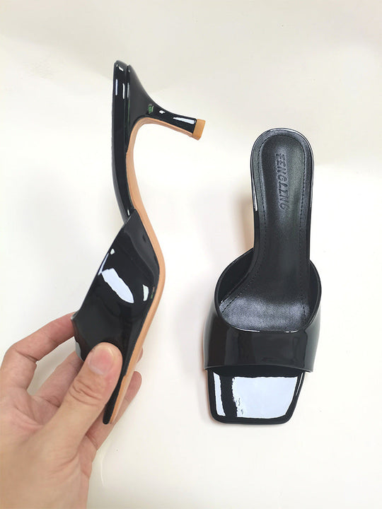Damen elegante High Heel Sandalen mit blockierendem Design
