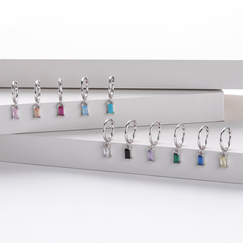 Damen Ohrhänger mit verführerischem Zirkonanhänger aus hochwertigem 925 Sterling Silber Shop Nory