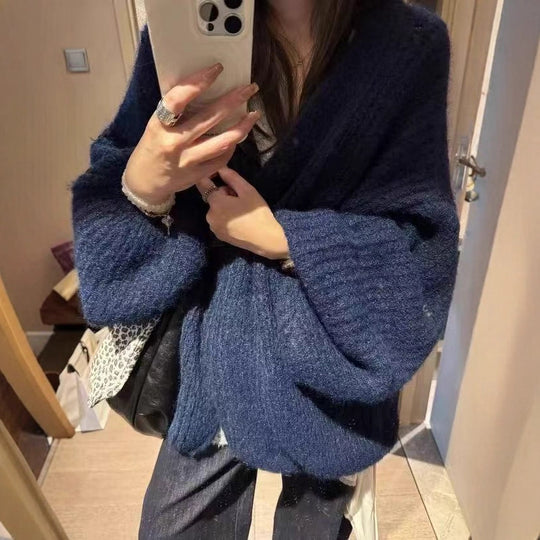 Damen Komfortabler Strick-Cardigan mit weitem Schnitt Shop Nory