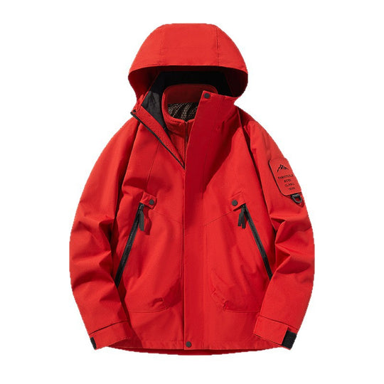 Unisex Wasserdichte, atmungsaktive Hardshell-Outdoorjacke mit Kapuze Shop Nory