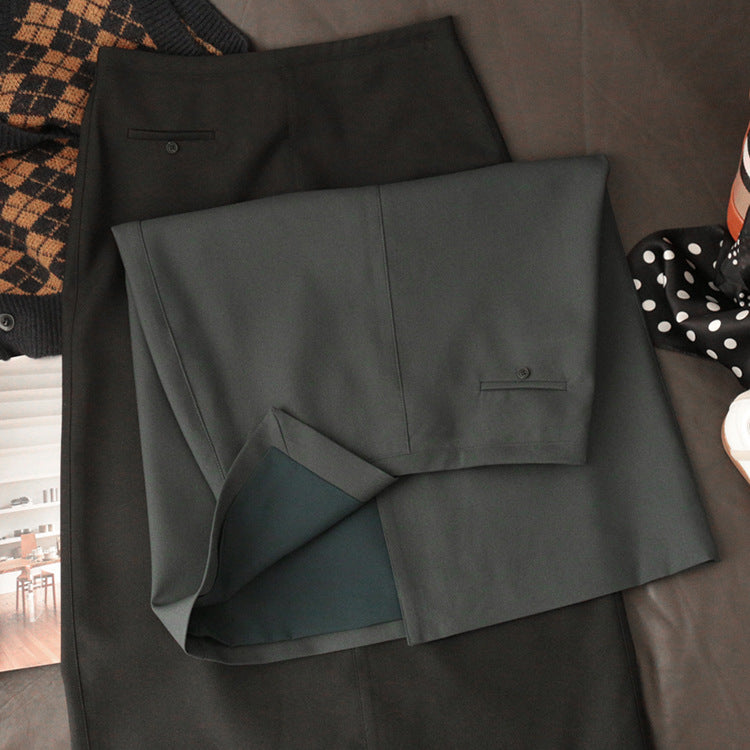 Damen Eleganter Midirock mit schicker Schlitzdetail Shop Nory