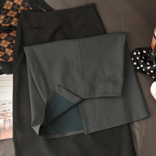 Damen Eleganter Midirock mit schicker Schlitzdetail Shop Nory