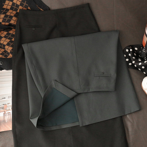 Damen Eleganter Midirock mit schicker Schlitzdetail Shop Nory