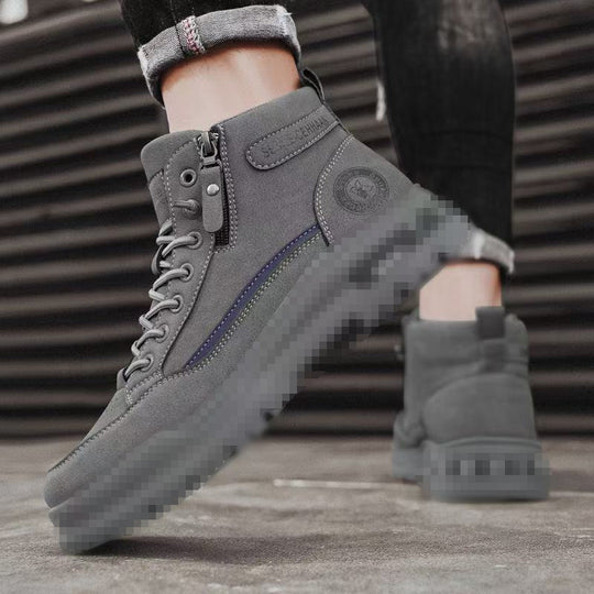 Herren knöchelhohe Sneaker-Boots aus Veloursleder mit Reißverschluss und profilierter Gummisohle Shop Nory