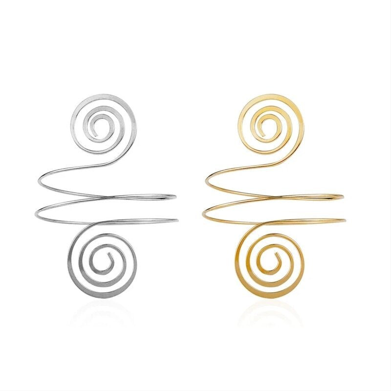 Damen Offener Armreif im kunstvollen Spiralmuster Shop Nory