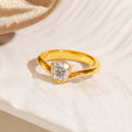 Damen Eleganter Herzförmiger Solitärring Shop Nory