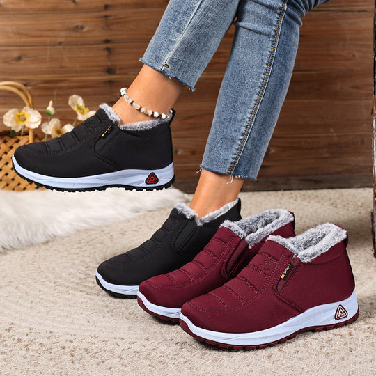Damen Winter Slip-On Sneaker | Warmes Futter & Rutschfeste Sohle | Große Größen
