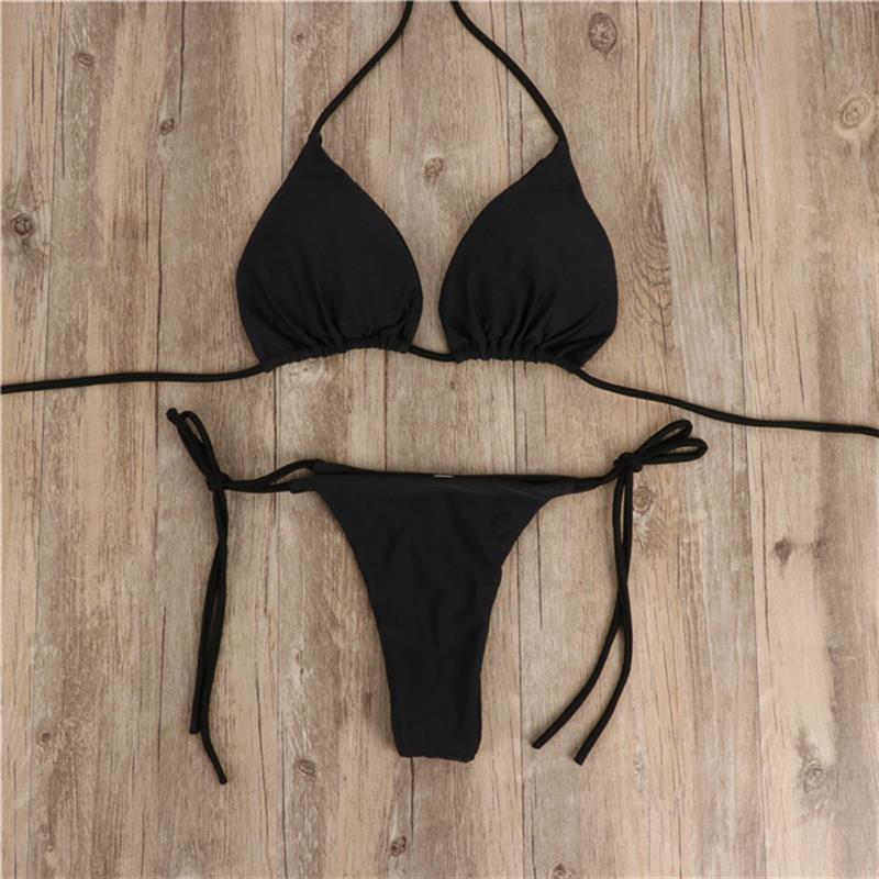 Damen Bikini-Set mit verstellbaren Trägern und minimalistischem Design