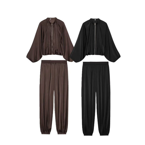 Damen Cape-Jacke mit zentralem Reißverschluss, weitem Cape-Schnitt und voluminösen Fledermausärmeln Shop Nory
