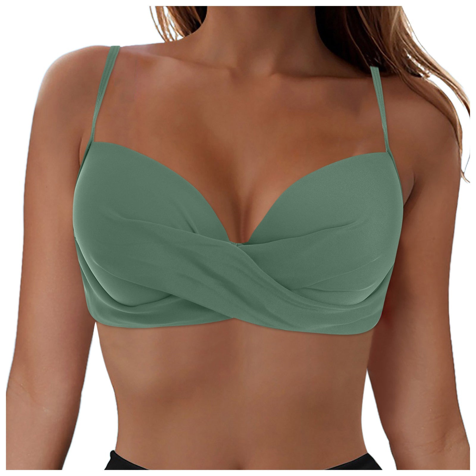 Damen Elegantes Bikinioberteil mit Wickeldesign