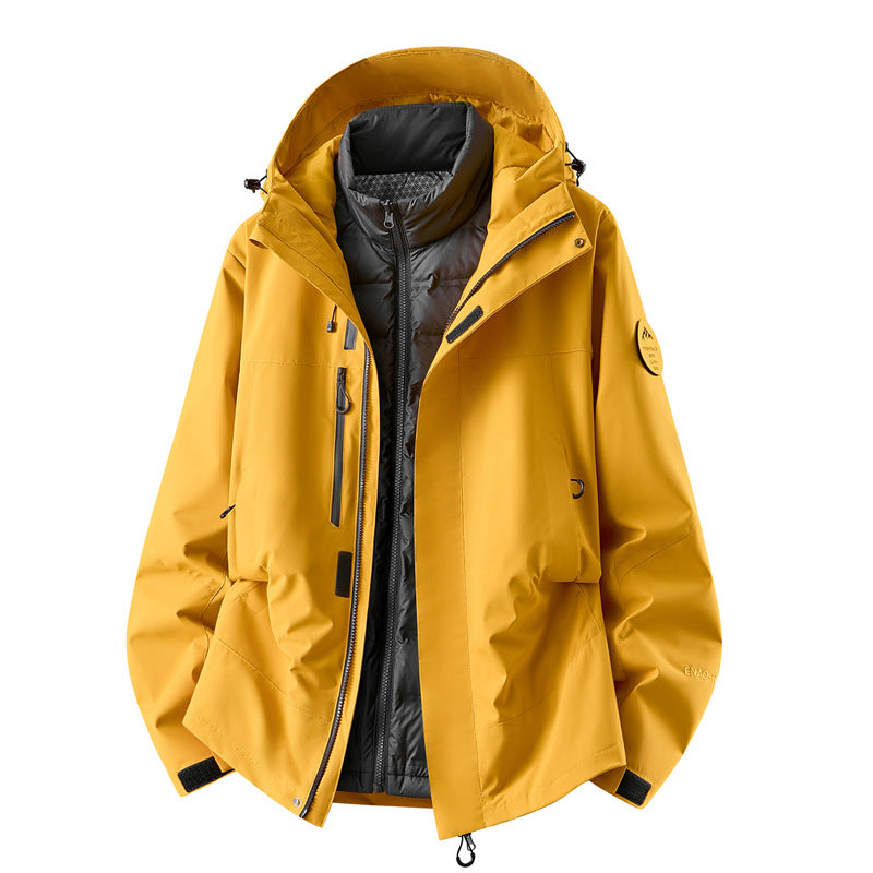 Herren wasserdichte Outdoorjacke mit abnehmbarer Fleece-Innenjacke Shop Nory