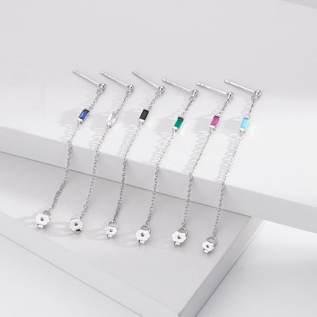 Damen Ohrringe mit luxuriösen Zirkonanhängern aus 925 Sterling Silber Shop Nory