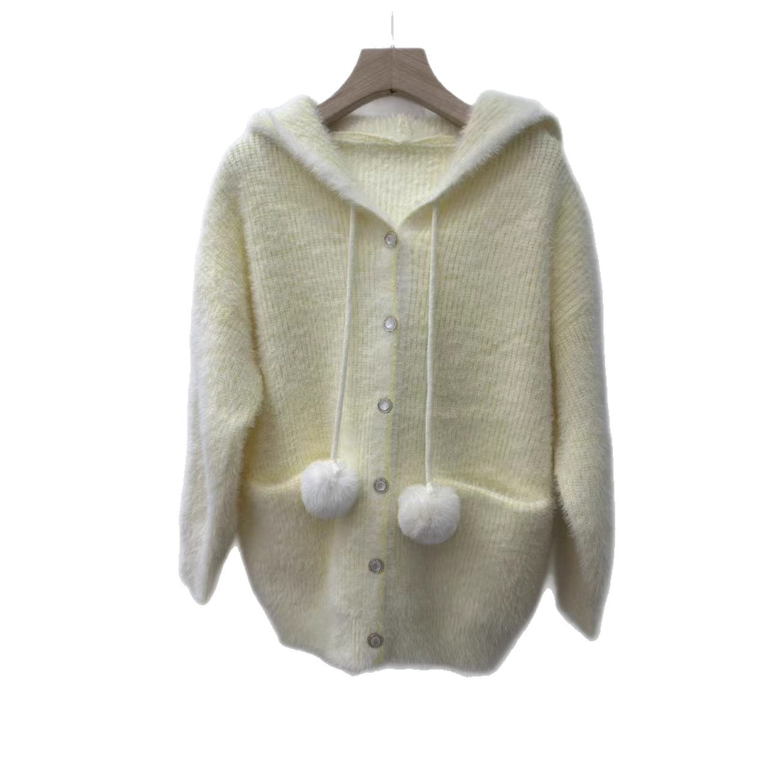 Damen Kuschelige Kapuzenjacke Shop Nory