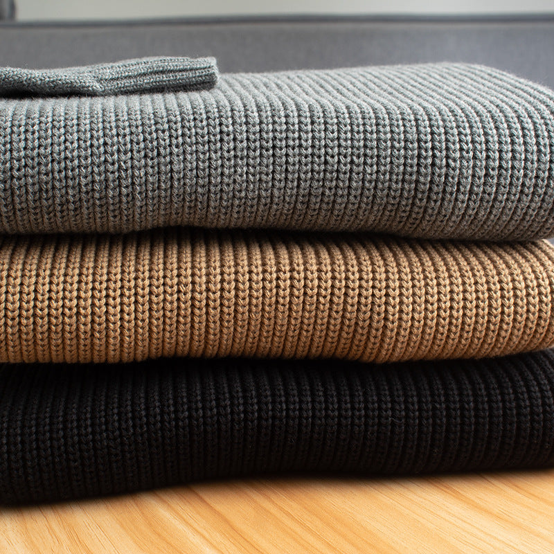 Herren Grobgerippter Kapuzenpullover mit glatten Ärmeln und geripptem Saum Shop Nory