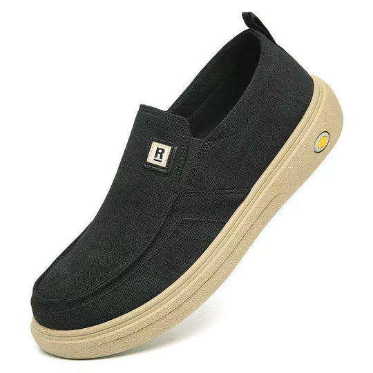 Herren Canvas-Slip-On Freizeit-Slipper mit ergonomischer Komfortplateau-Sohle Shop Nory