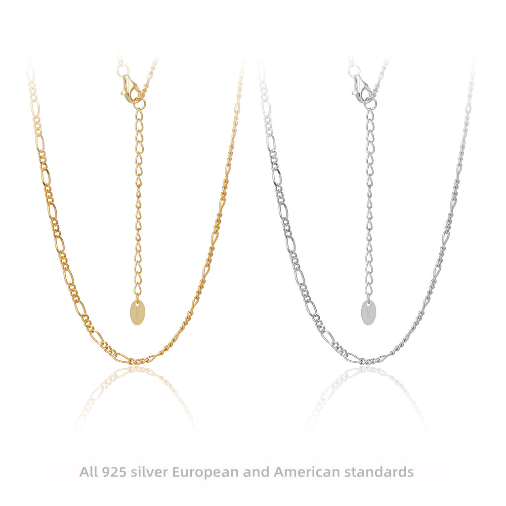Damen Halskette mit modernen Gliederelementen aus 925 Sterling Silber Shop Nory