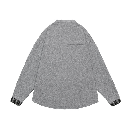 Unisex Oversize-Sweatjacke im Hemdjacken-Look mit Stehkragen Shop Nory