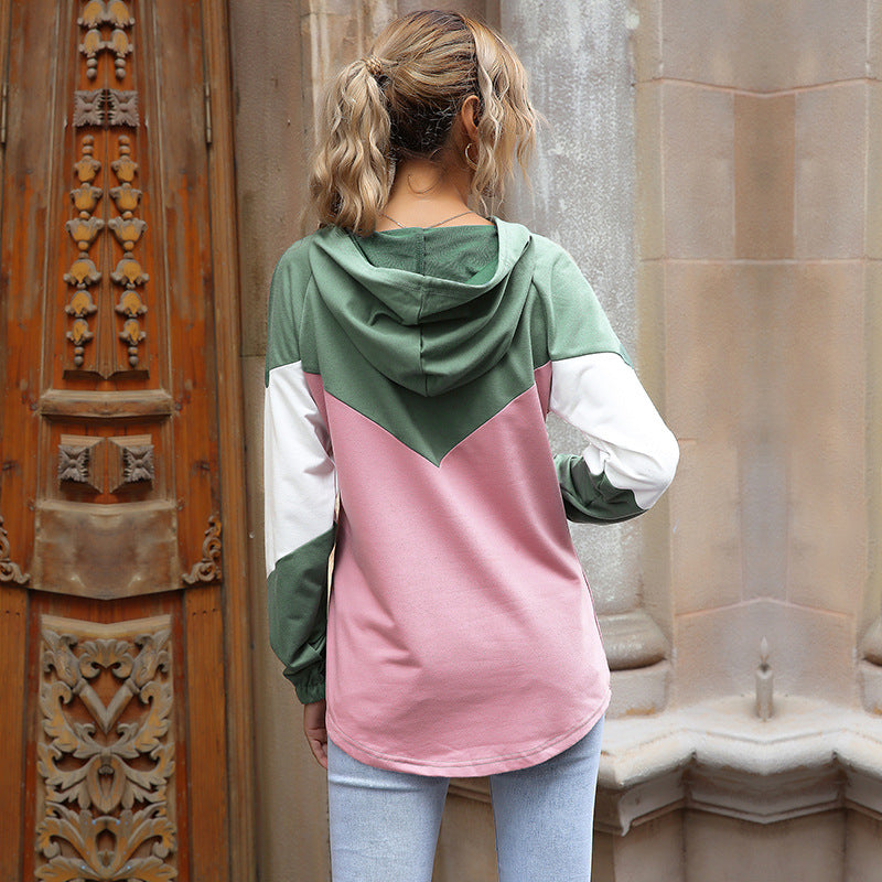 Damen Oversize Kapuzenpullover mit Raglanärmeln und abgerundetem Saum Shop Nory