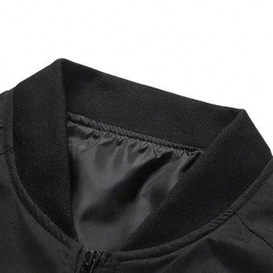 Herren Leichter Baumwoll‑Mix Bomberblouson mit Rippbündchen und verdecktem Reißverschluss Shop Nory