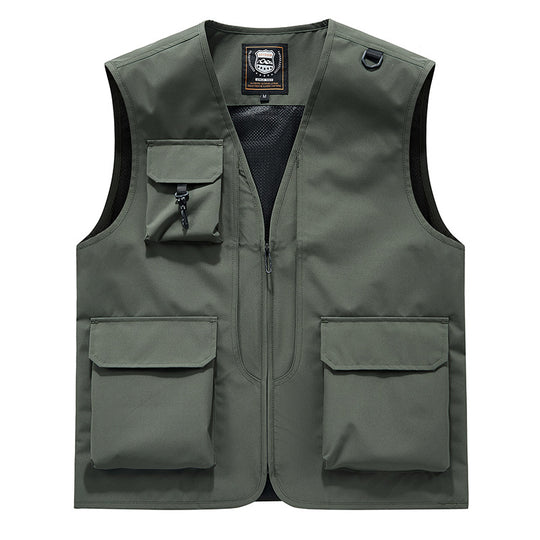 Herren Sichtbare Multifunktionale Utility-Weste mit Mesh‑Futter, Mehrfachtaschen und D‑Ring Shop Nory