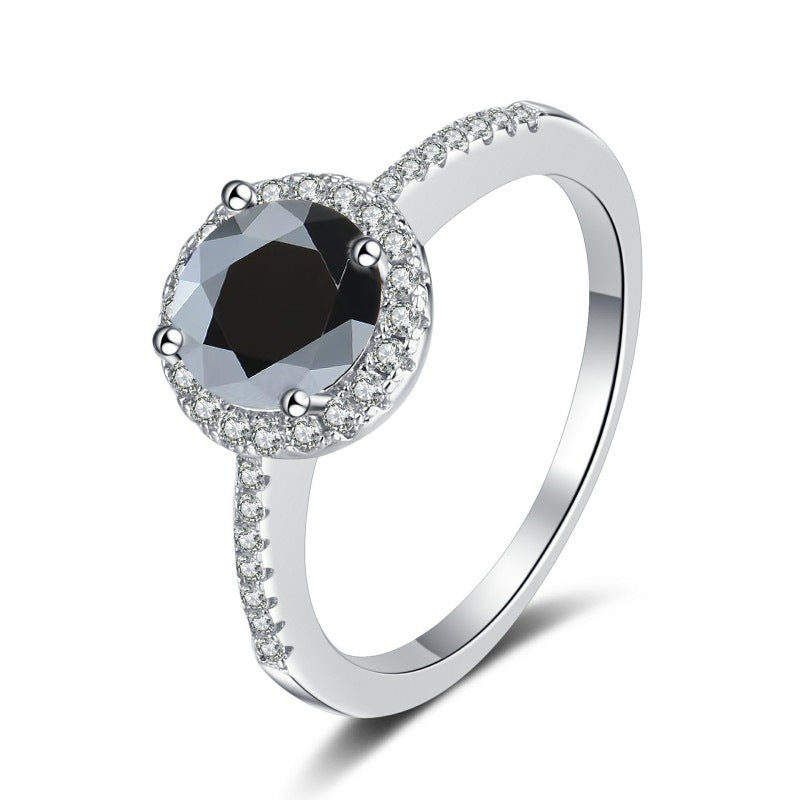 Damen Verlobungsring mit strahlendem gelbem Zirkon und funkelndem Design Shop Nory