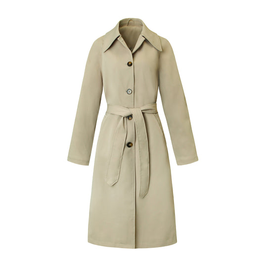 Damen Trenchcoat mit Bindegürtel, tailliertem Schnitt und Hemdkragen Shop Nory