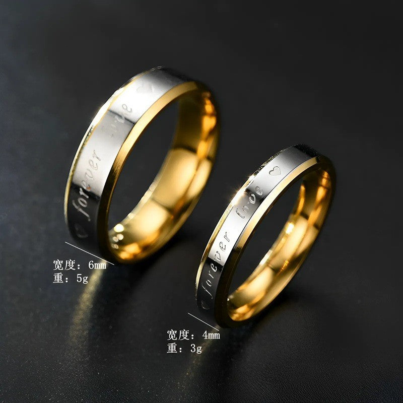 Damen Ring mit eingravierter Botschaft und hochwertiger Edelstahl-Oberfläche Shop Nory