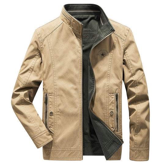 Herren leichte Übergangsjacke mit gesteppter Schulterpasse und Reißverschluss Shop Nory