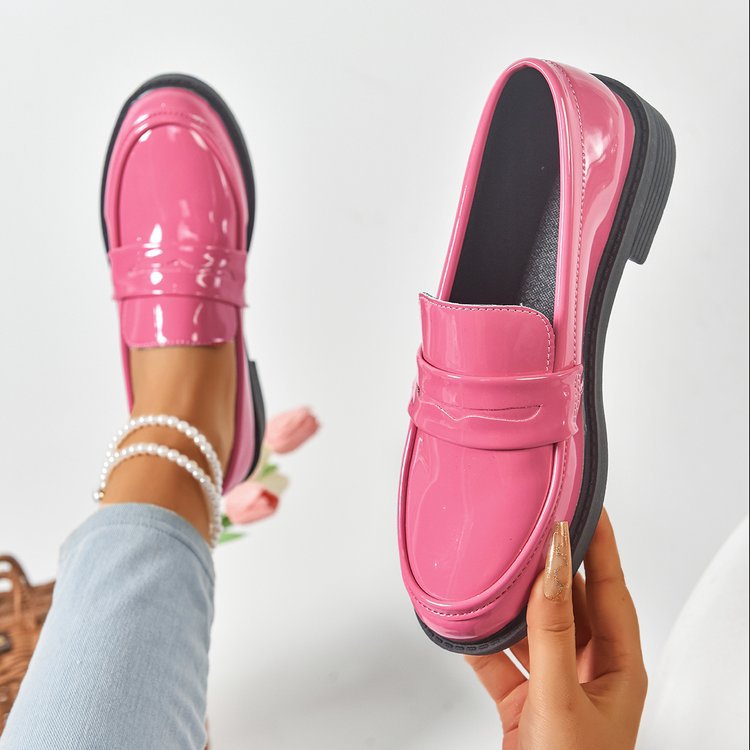 Damen modische Slipper mit trendigem Glanz und rutschfester Sohle