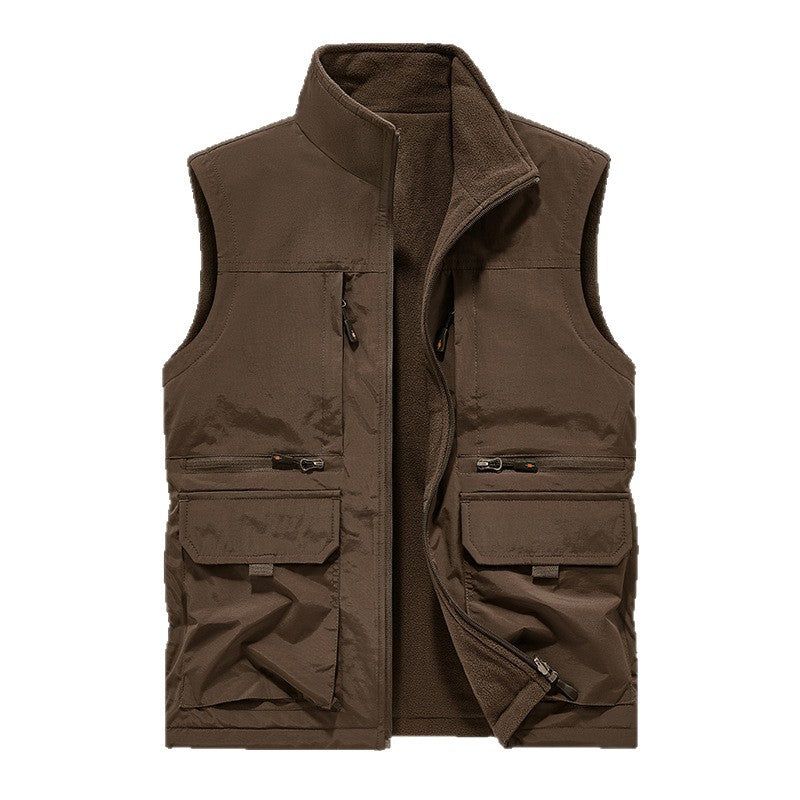 Herren Gefütterte Utility‑Weste mit wärmendem Fleece‑Innenfutter, winddicht & Multifach‑Taschen Shop Nory