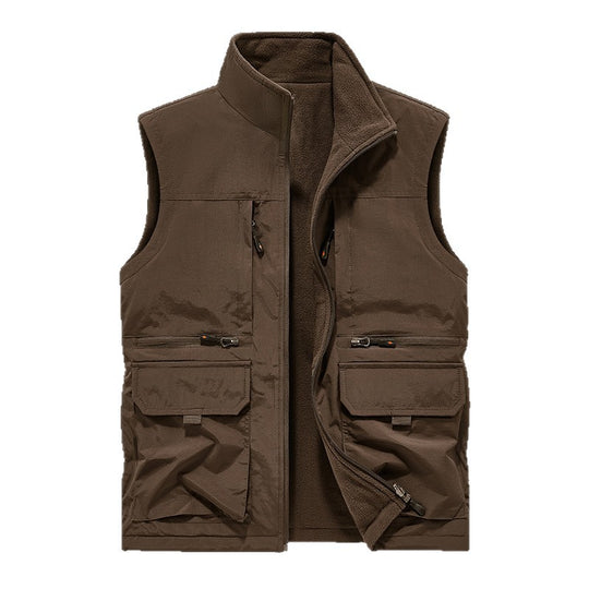 Herren Gefütterte Utility‑Weste mit wärmendem Fleece‑Innenfutter, winddicht & Multifach‑Taschen Shop Nory