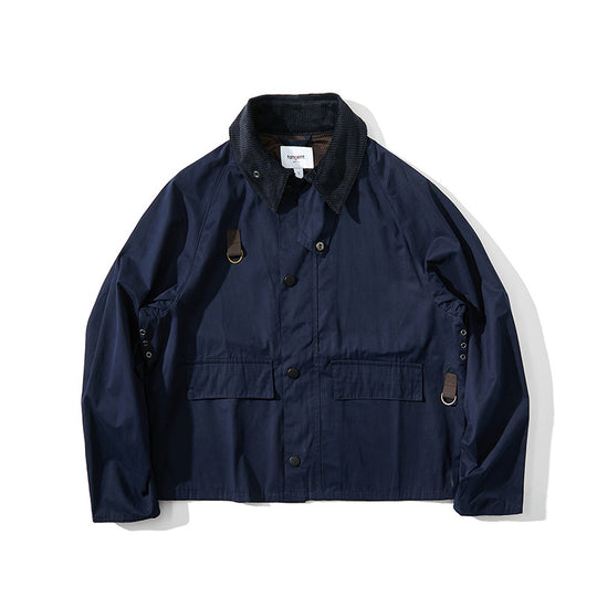 Herren Kurz geschnittene Utility-Fieldjacke mit Cordkragen und D-Ring-Details Shop Nory