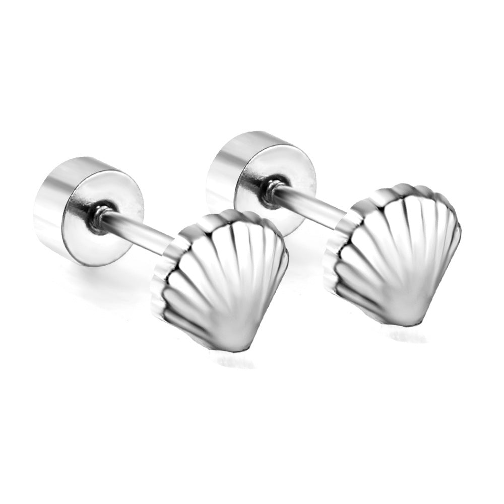 Damen Ohrstecker im stilvollen Muschel-Design Shop Nory