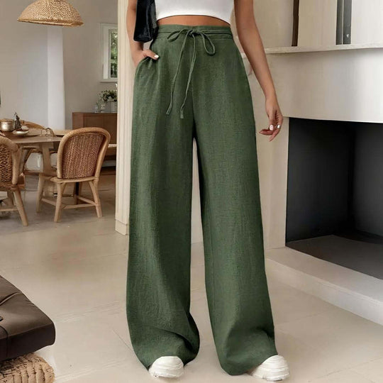 Damen Modische Palazzo-Hose mit elastischem Bund