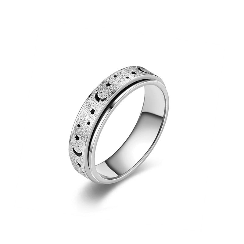 Damen Ring mit kunstvollem Mond- und Sternmotiv Shop Nory