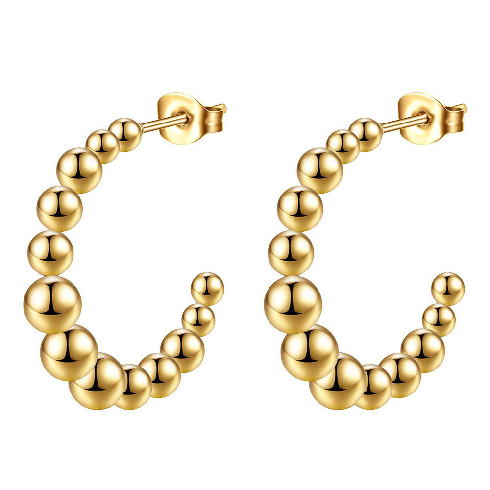 Damen Creolen mit elegantem Kugeldesign Shop Nory
