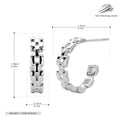 Damen Creolen im modernen Ketten-Design aus hochwertigem 925 Sterling Silber Shop Nory