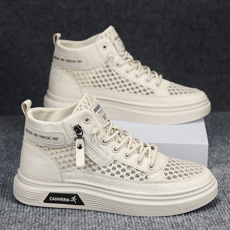 Damen High-Top Sneakers mit atmungsaktivem Netzdesign und dämpfender Sohle