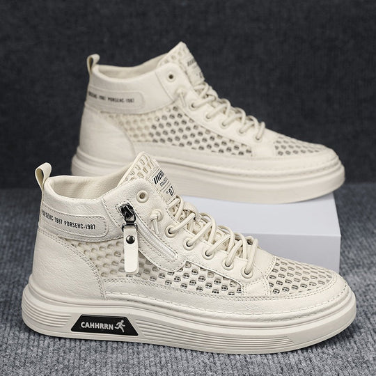 Damen High-Top Sneakers mit atmungsaktivem Netzdesign und dämpfender Sohle