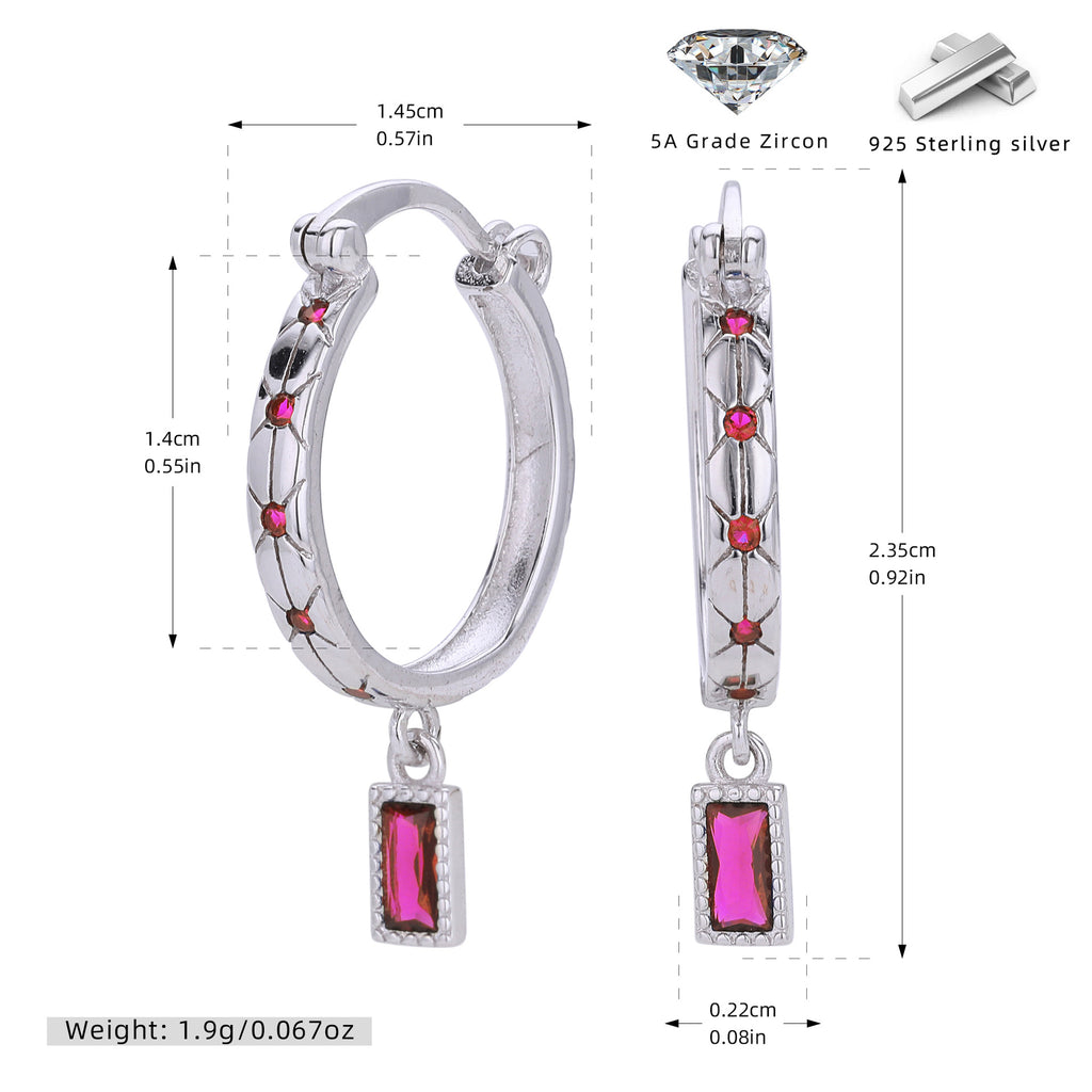 Damen Creolen mit funkelnden Zirkonsteinen und luxuriösem Design Shop Nory