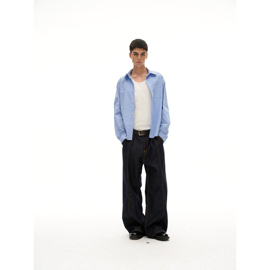 Damen Oversize Hemdbluse im Boxy-Schnitt mit Brusttasche Shop Nory