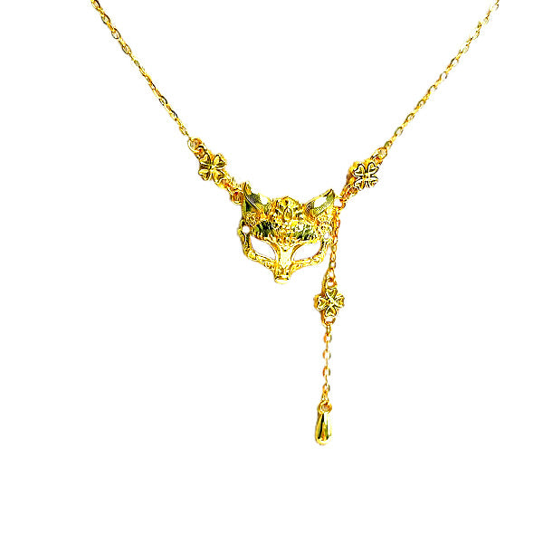 Damen Kette mit kunstvollem Fuchs-Anhänger und verspielten Details Shop Nory