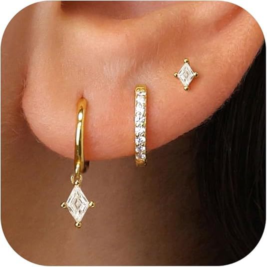 Damen Ohrstecker-Set mit funkelnden Schmetterlings- und Glitzerakzenten Shop Nory