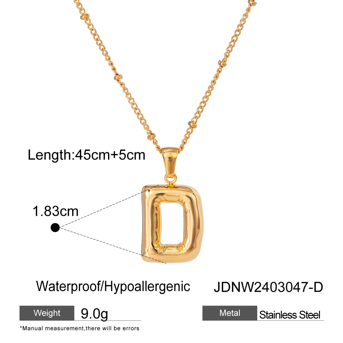 Damen Halskette mit persönlichem Z-Anhänger aus hochwertigem Edelstahl Shop Nory